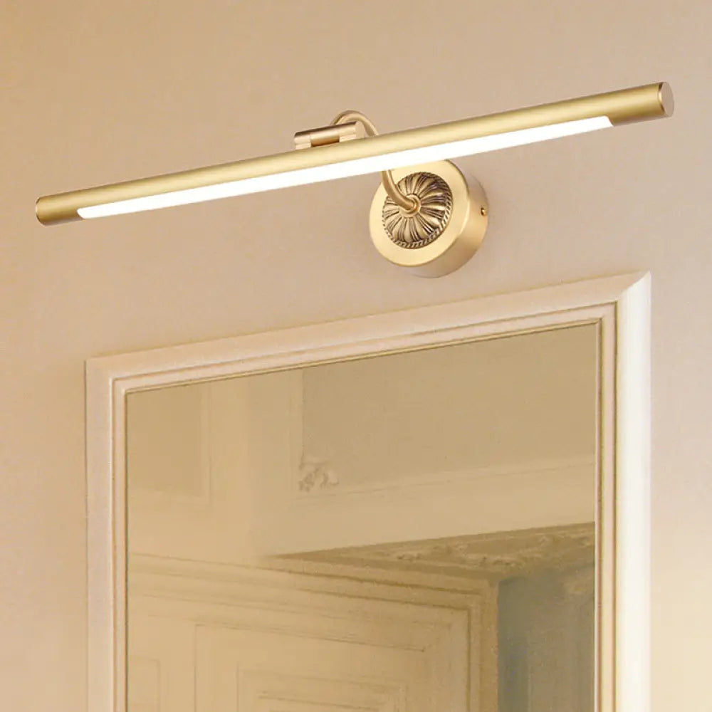 Regulowana lampa ścienna LED z metalowym obrotowym ramieniem do oświetlenia lustra w łazience, czarna lub brązowa, 17–30 cm, nowoczesna | Sansoti