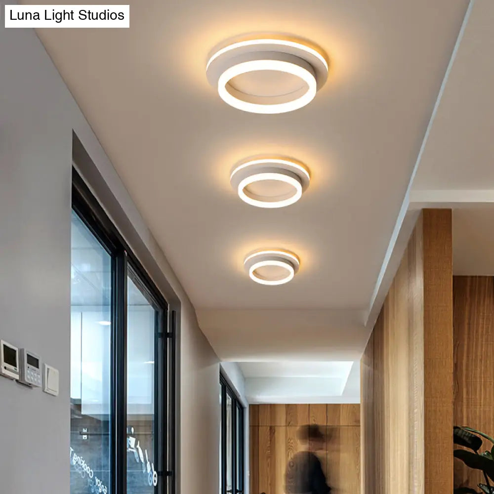 LED-Deckenleuchte aus Metall mit Acryl-Diffusor, rund, quadratisch, schwarz, weiß, dimmbar, modernes Design für Flur, Diele, Schlafzimmer | Sansoti