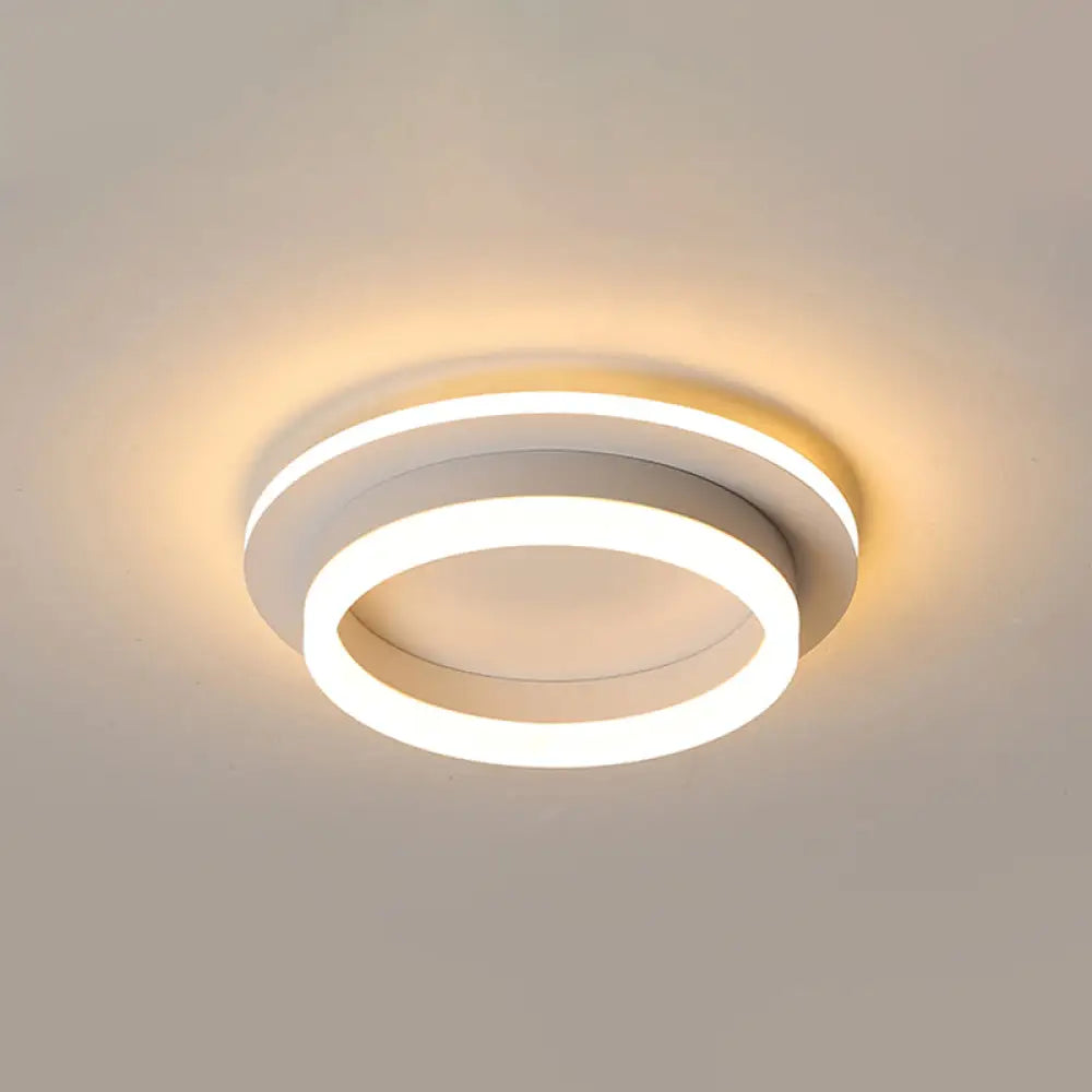 LED-Deckenleuchte aus Metall mit Acryl-Diffusor, rund, quadratisch, schwarz, weiß, dimmbar, modernes Design für Flur, Diele, Schlafzimmer | Sansoti