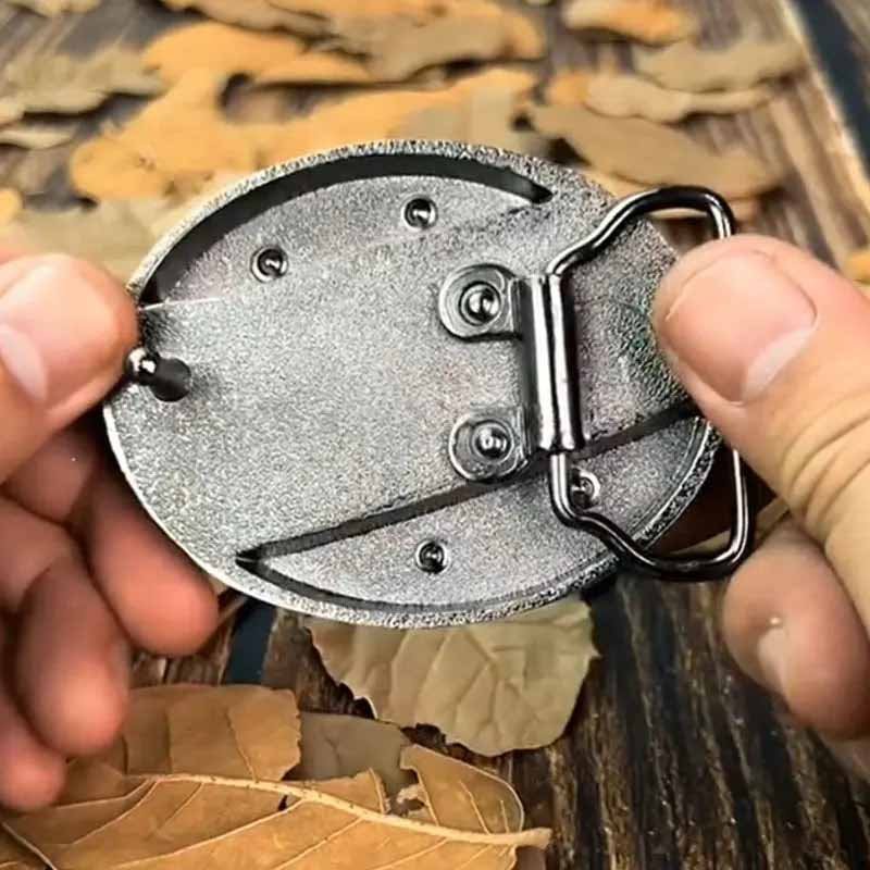 Metalen Gesp Cowboy Riemgesp Ovaal Design Western Style Accessoire voor Heren Riem Vintage Look Casual | Sansoti