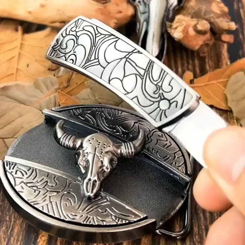 Metalen Gesp Cowboy Riemgesp Ovaal Design Western Style Accessoire voor Heren Riem Vintage Look Casual | Sansoti