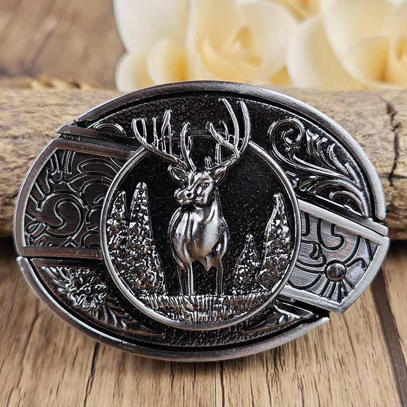 Metalen Gesp Cowboy Riemgesp Ovaal Design Western Style Accessoire voor Heren Riem Vintage Look Casual | Sansoti