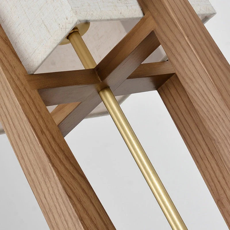 Vloerlamp Massief Hout Japandi Perkamentpapier Handgemaakt Minimalistisch 3 Maten LED | Sansoti