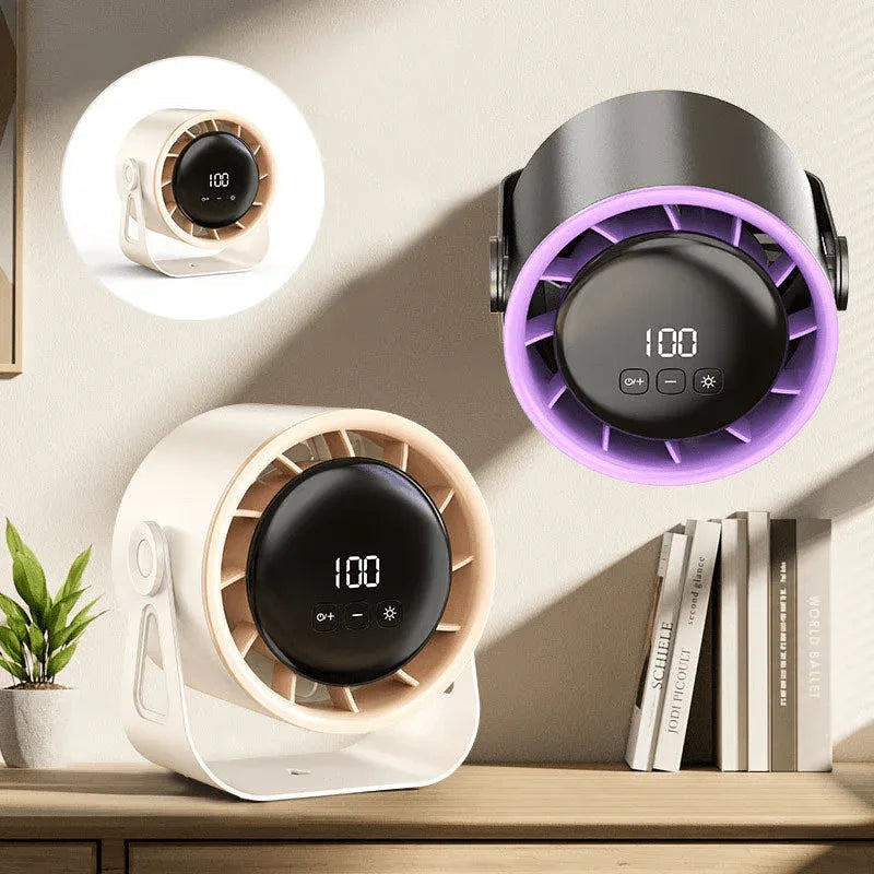 Compacte Tafelventilator met 100 Snelheden en LED Display voor Bureau Thuiskantoor en Slaapkamer Koeling | Sansoti