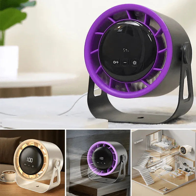 Compacte Tafelventilator met 100 Snelheden en LED Display voor Bureau Thuiskantoor en Slaapkamer Koeling | Sansoti