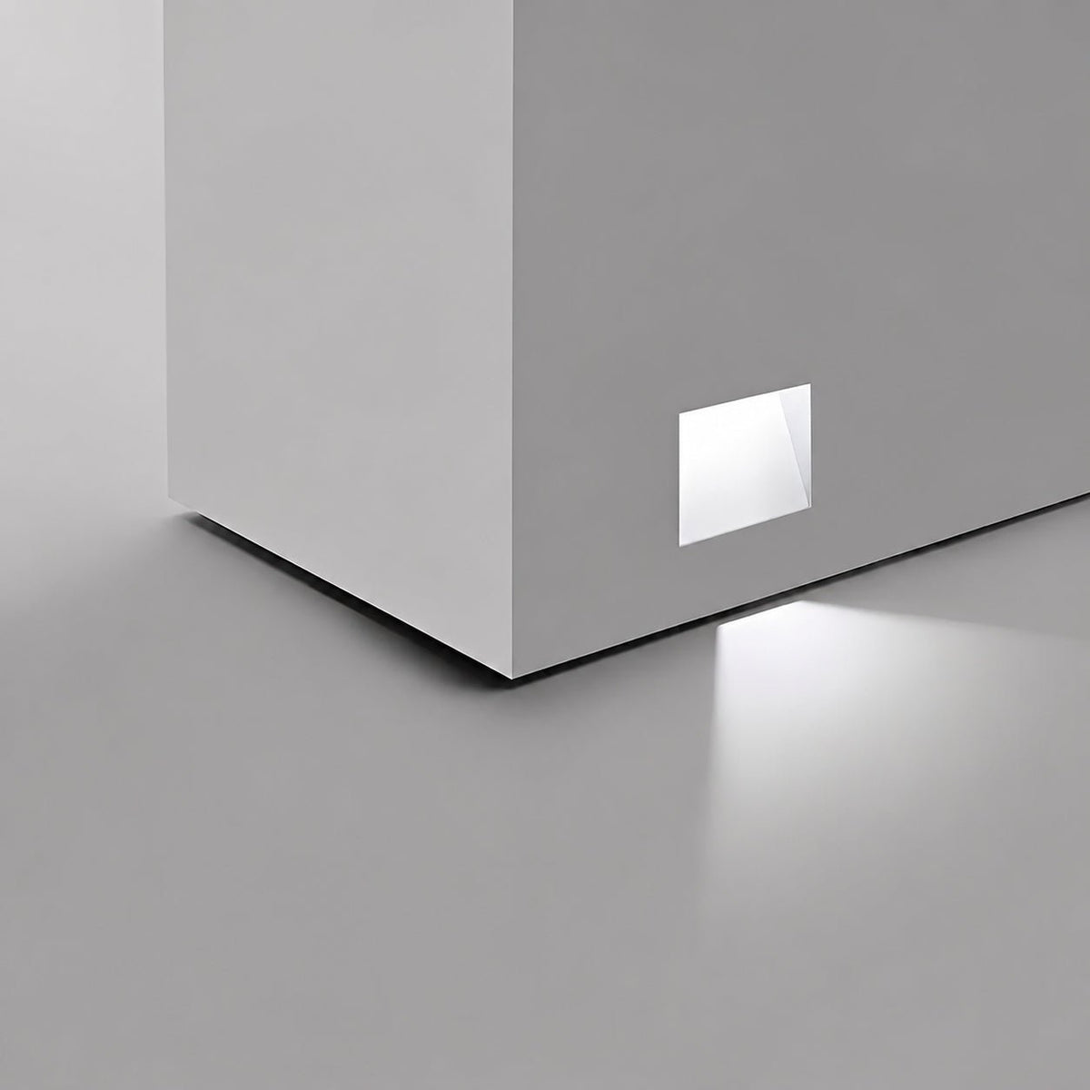 Recessed wall light with motion sensor aluminum LED rectangular square stair lighting modern stylish | Sansoti