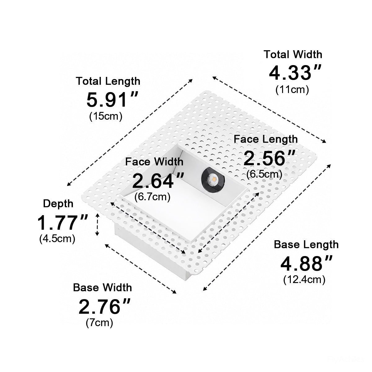 Recessed wall light with motion sensor aluminum LED rectangular square stair lighting modern stylish | Sansoti