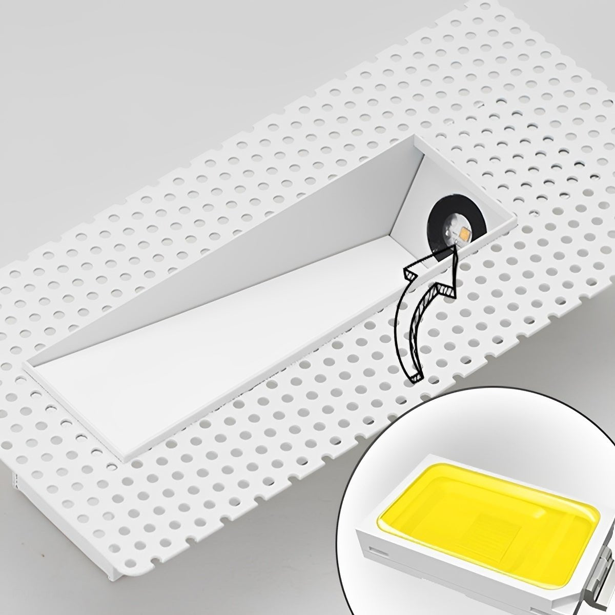Recessed wall light with motion sensor aluminum LED rectangular square stair lighting modern stylish | Sansoti