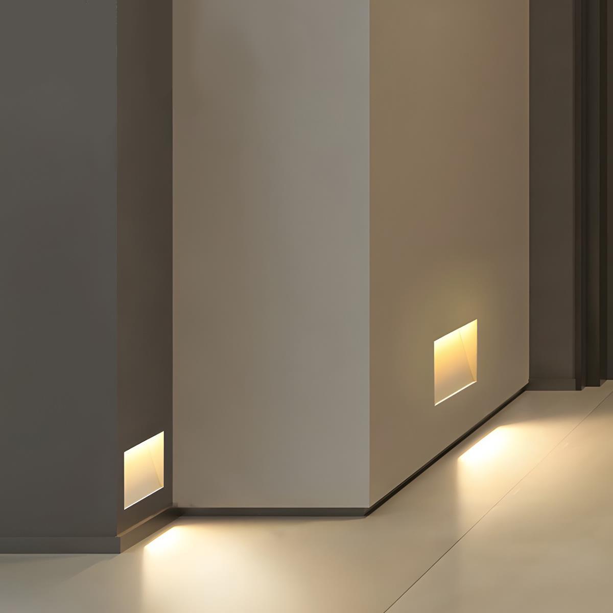 Applique murale LED en aluminium, rectangulaire et carrée, avec détecteur de mouvement, pour hall d’entrée, chambre et couloir, économe en énergie, moderne | Sansoti