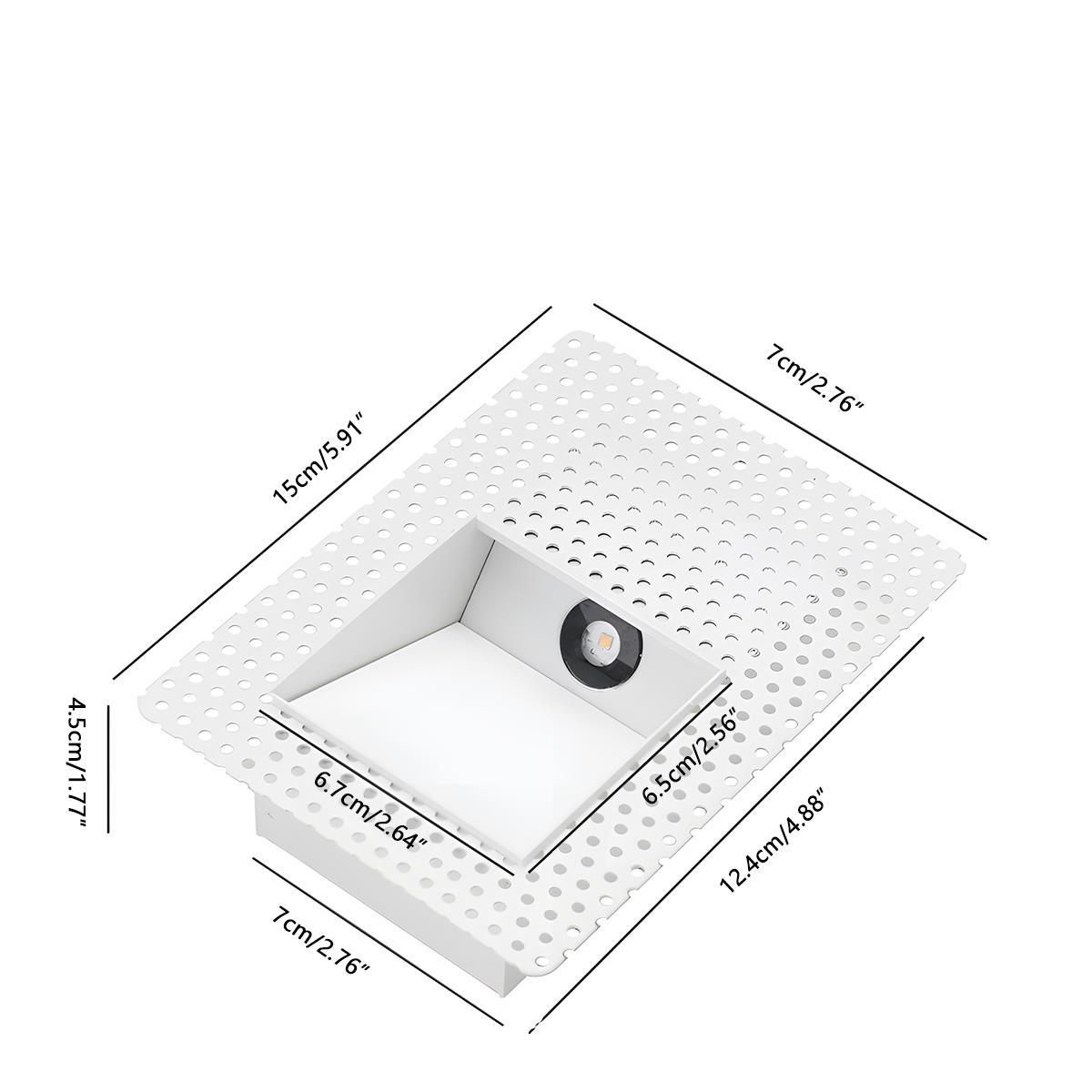 Applique murale LED en aluminium, rectangulaire et carrée, avec détecteur de mouvement, pour hall d’entrée, chambre et couloir, économe en énergie, moderne | Sansoti