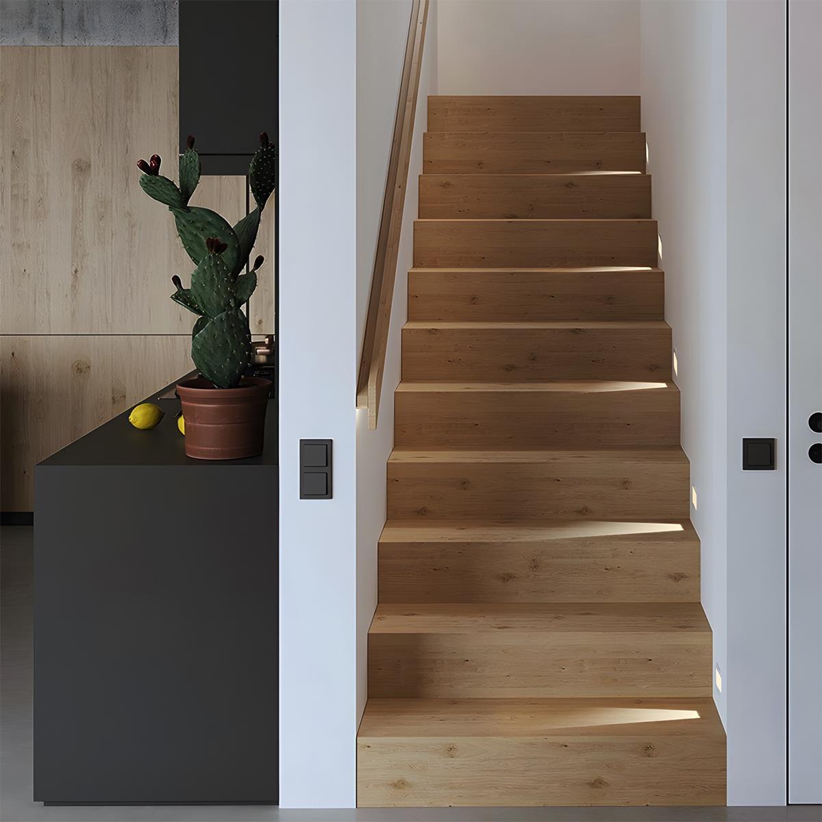 Applique murale LED en aluminium, rectangulaire et carrée, avec détecteur de mouvement, pour hall d’entrée, chambre et couloir, économe en énergie, moderne | Sansoti