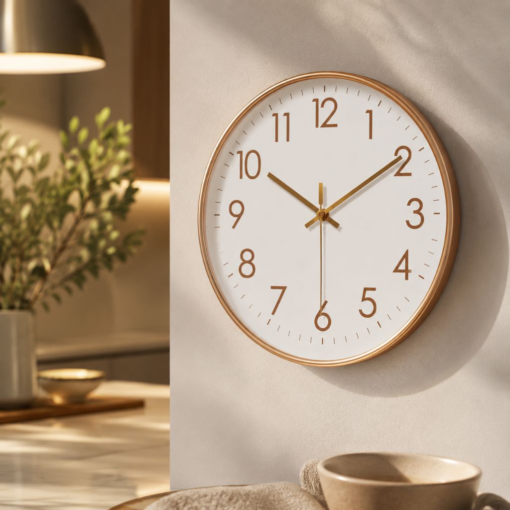 Stille Wandklok Scandinavisch Ontwerp 25-35cm Zwart Wit Goud Kwartsmechanisme Woonkamer Slaapkamer Decoratie | Sansoti