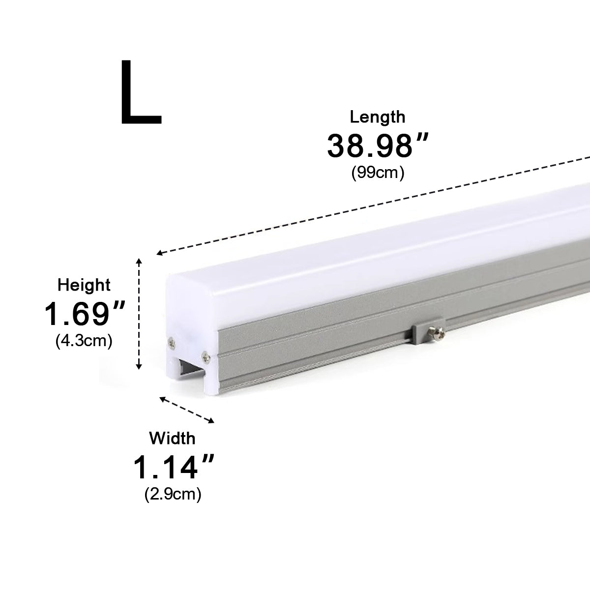Led Lineaire Buitenlamp Aluminium 12W Wit IP65 Waterdicht Gevelverlichting Architectuurverlichting Inbouw Lineair Licht Buitenverlichting | Sansoti