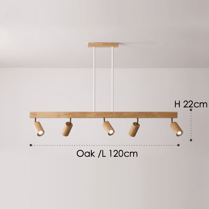 Spot Plafond Bois Massif Réglable Blanc Chêne Noyer Salon Chambre Spot Encastré Rail Spot Scandinave Japandi | Restfield