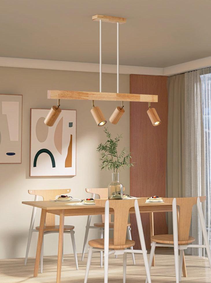 Spot Plafond Bois Massif Réglable Blanc Chêne Noyer Salon Chambre Spot Encastré Rail Spot Scandinave Japandi | Restfield