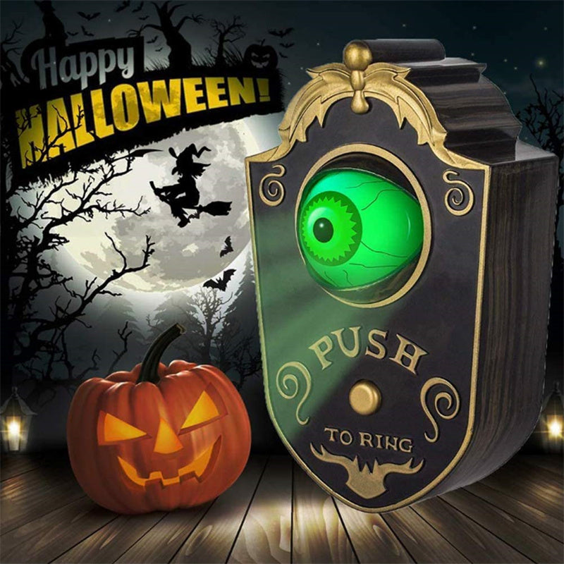 Interactieve Deurversiering met Bewegend Oog en Geluid voor Halloween Feestdecoratie en Griezelige Sfeer | Sansoti