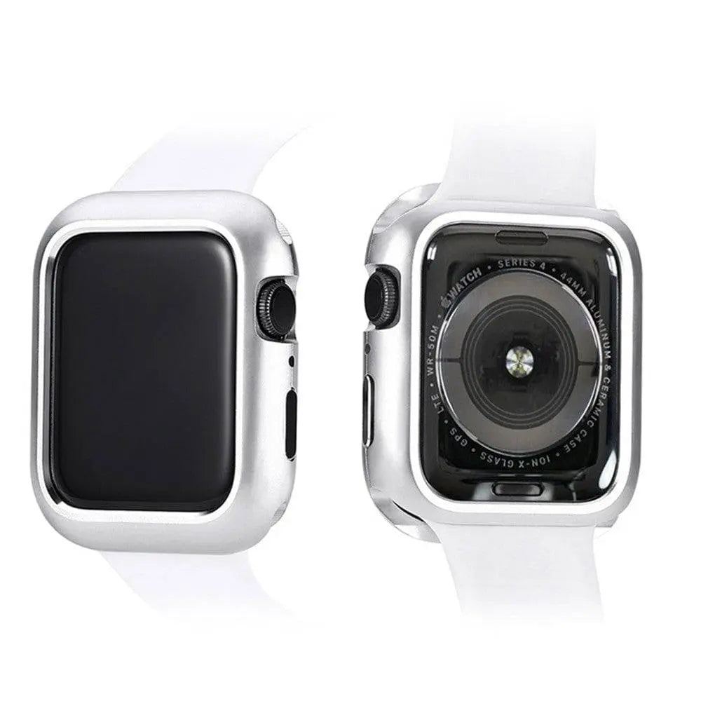 Gehard Glazen Screenprotector met Stalen Behuizing voor Apple Watch 38-44mm Zwart Zilver Goud Bescherming | Sansoti