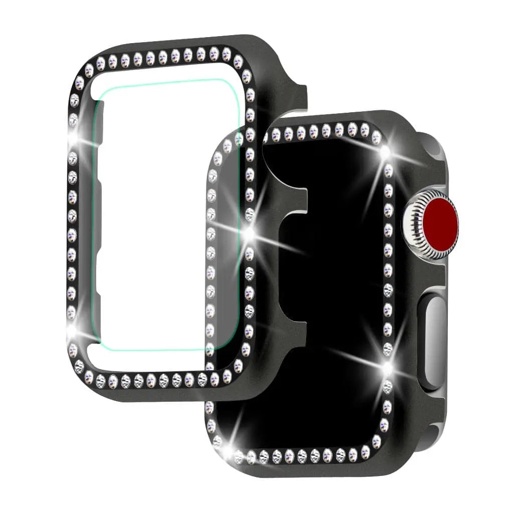Decorative Diamond Protective Case for Smartwatch 38-44mm Elegant Style Various Colors Women's Watch | Sansoti
