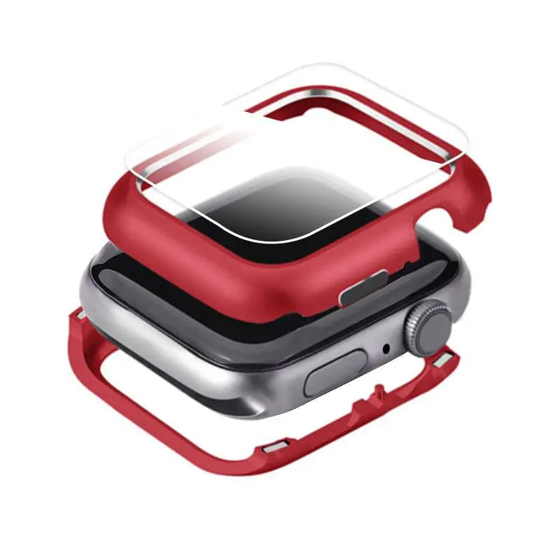 Gehard Glazen Screenprotector met Stalen Behuizing voor Apple Watch 38-44mm Zwart Zilver Goud Bescherming | Sansoti