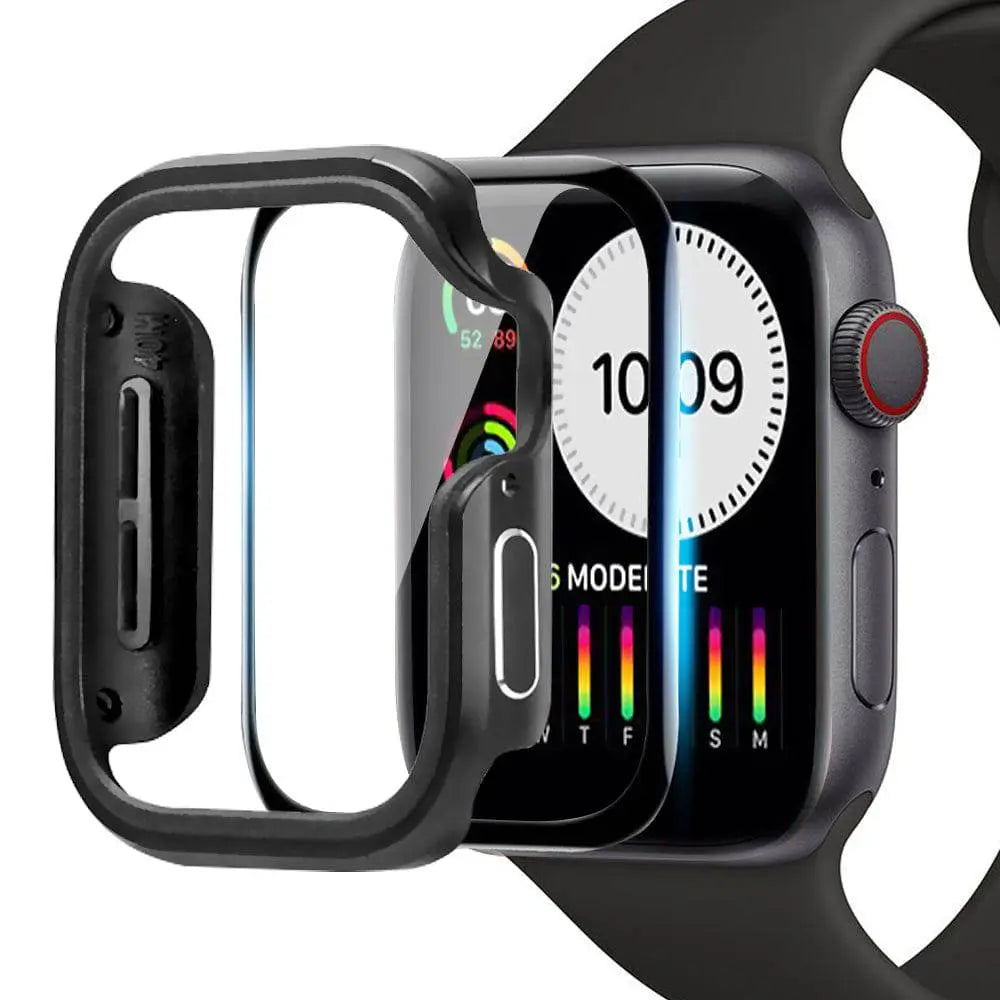 Aluminiowe etui ochronne do smartwatcha 40 mm 44 mm ze zintegrowaną ochroną ekranu, wytrzymała obudowa, akcesorium | Sansoti