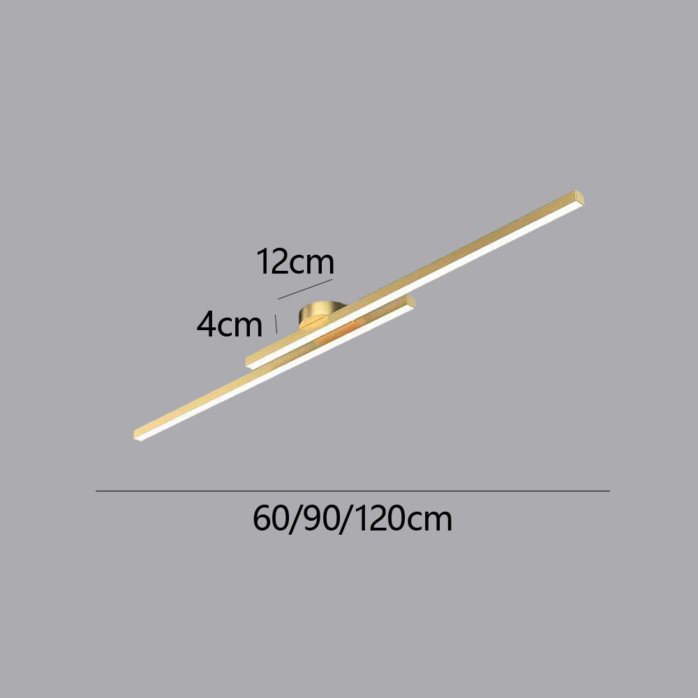 Halb-Einbau-Deckenleuchte aus Aluminium, LED, modern, Schwarz Weiß Gold, dimmbar, 35-47 Zoll, für Wohnzimmer und Schlafzimmer | Sansoti
