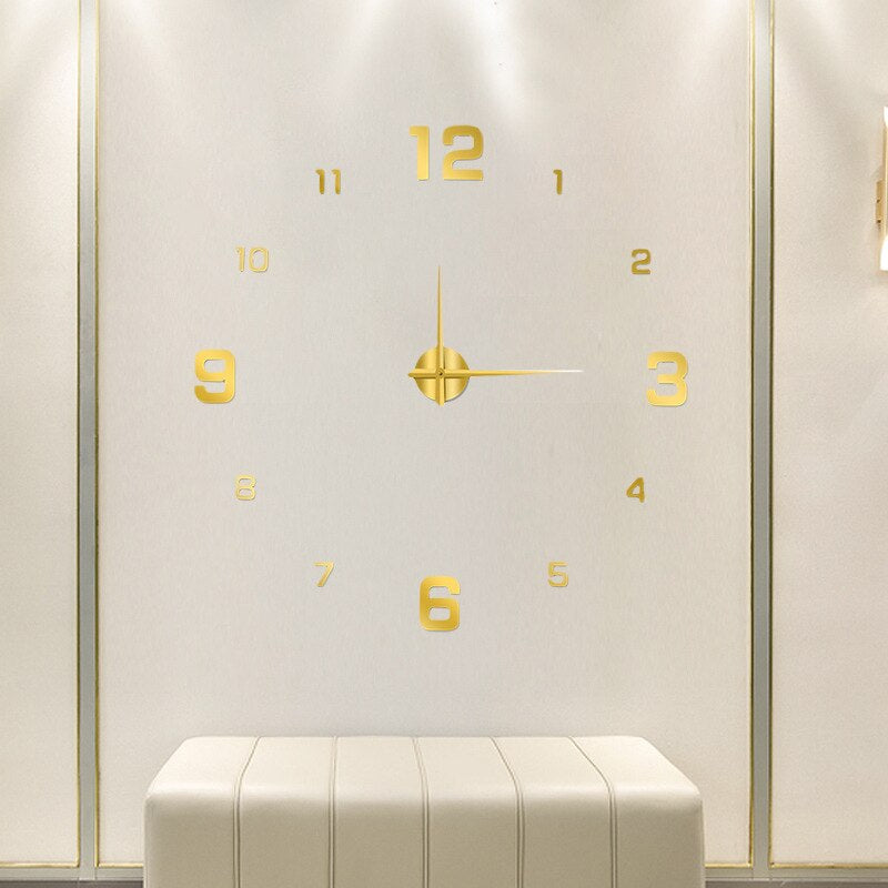 Large XXL Wall Clock Black Quartz Modern Design 60-130cm Decorative Living Room Kitchen Office Interior | Sansoti