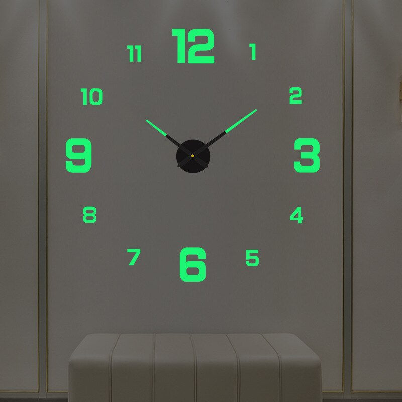 Large XXL Wall Clock Black Quartz Modern Design 60-130cm Decorative Living Room Kitchen Office Interior | Sansoti