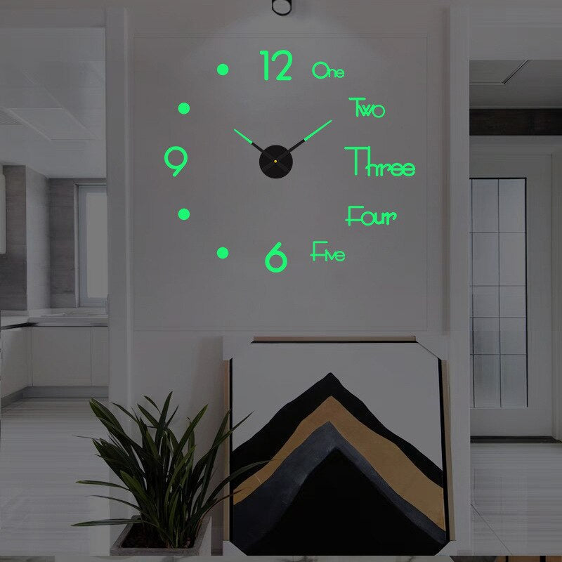 Large XXL Wall Clock Black Quartz Modern Design 60-130cm Decorative Living Room Kitchen Office Interior | Sansoti