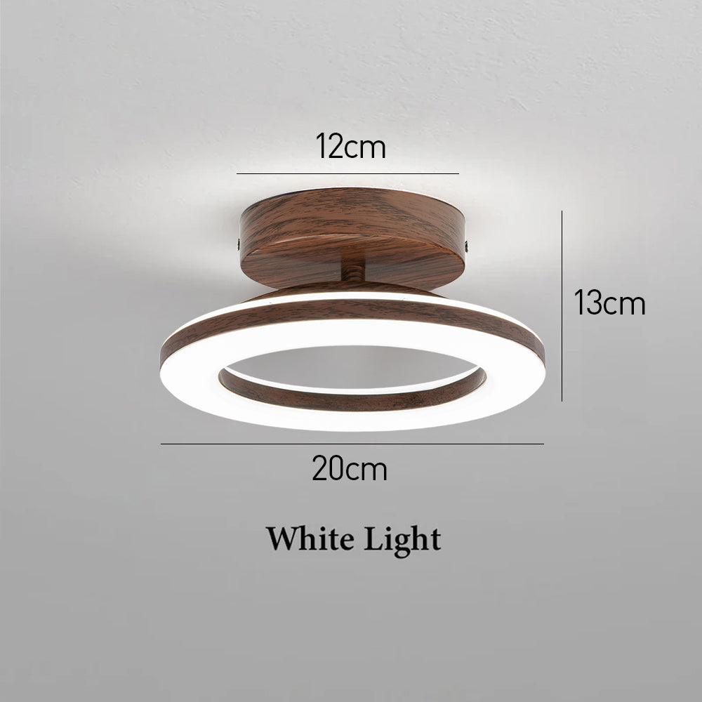 LED-Deckenleuchte Disc Rund Metall Holz Modern Stilvoll Energiesparend Flur Schlafzimmer Esszimmer Beleuchtung | Sansoti