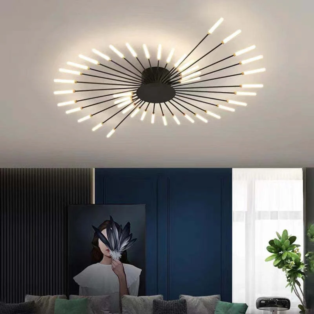 Moderne Grote LED Plafondlamp Wit & Acryl 12-42 Lampen Binnen 107.6-161.5 sq ft | Sansoti