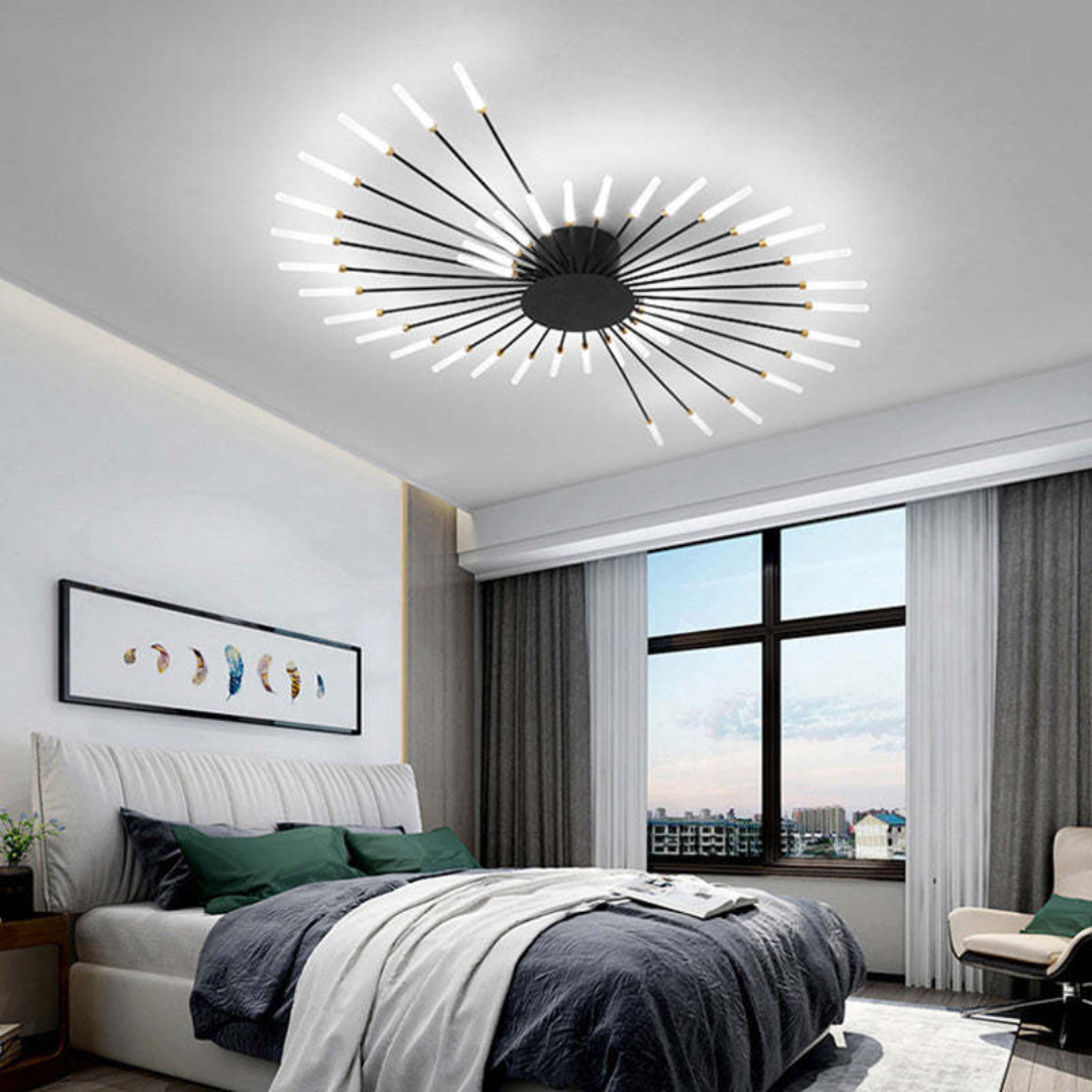 Moderne Grote LED Plafondlamp Wit & Acryl 12-42 Lampen Binnen 107.6-161.5 sq ft | Sansoti