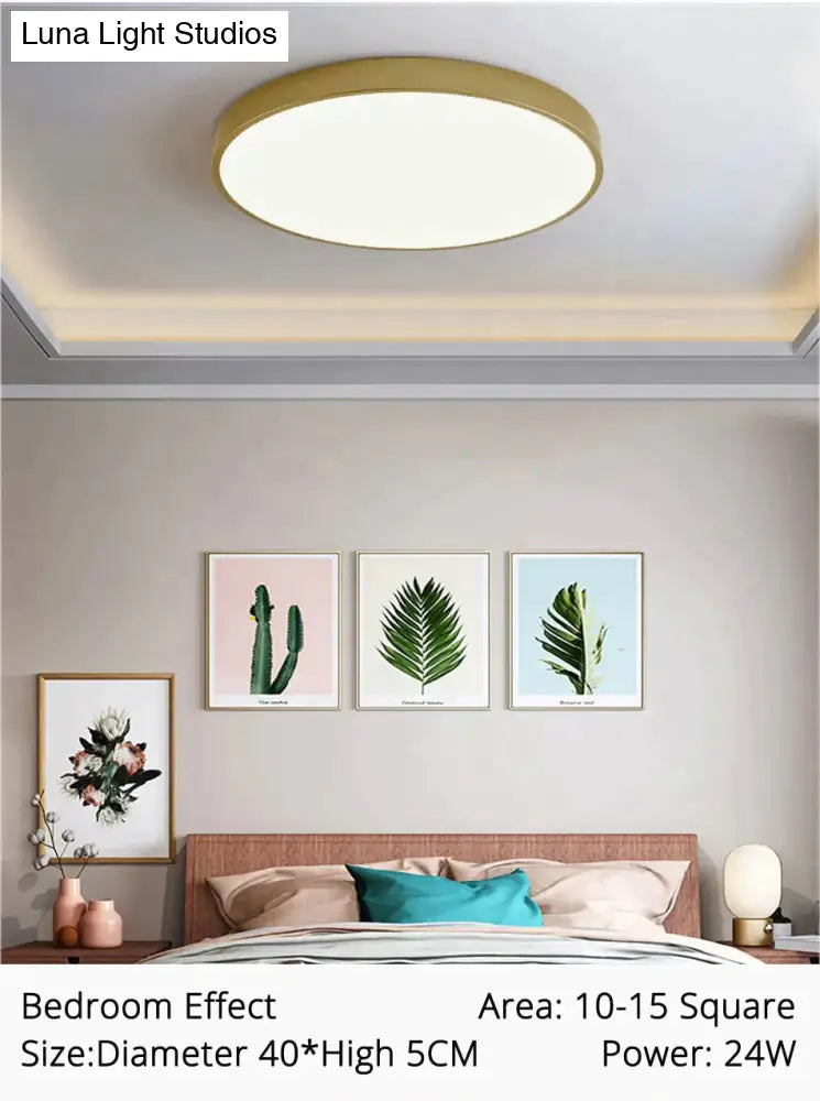 Plafonnier géométrique doré à intensité variable avec télécommande, LED, design moderne pour salon et chambre | Sansoti
