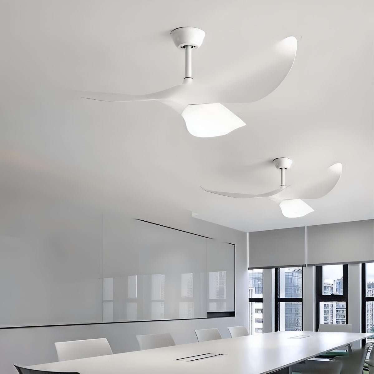 Plafondventilator Zonder Lamp DC Motor 3 Wieken Wit Slaapkamer Woonkamer Stille Ventilator Eetkamer Omkeerbaar 6 Snelheden Afstandsbediening | Sansoti