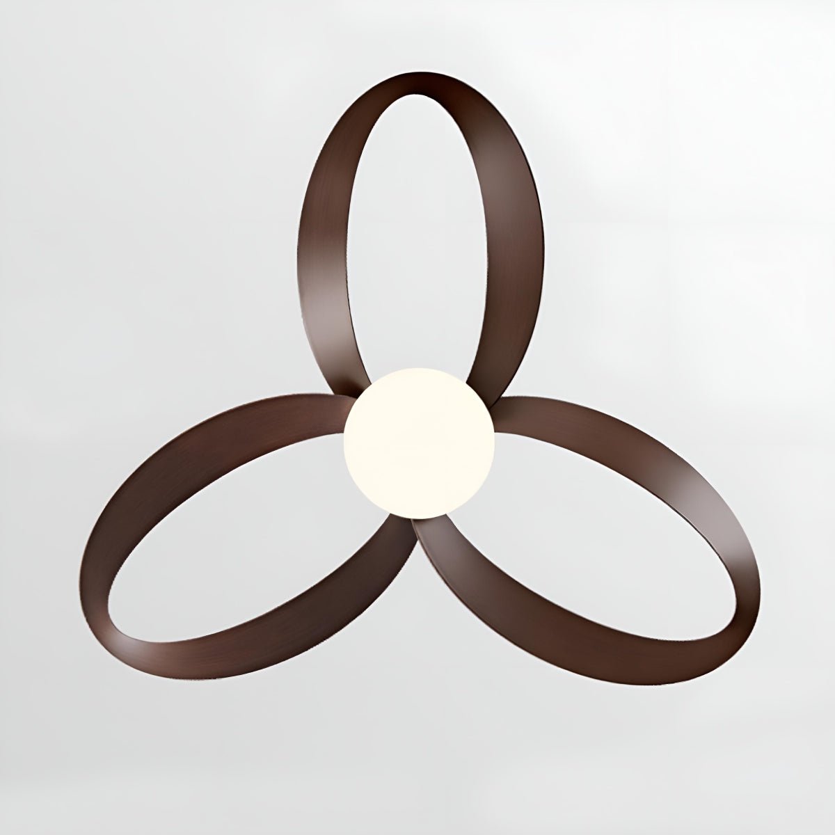 Geometric Ceiling Fan with Light, 6 Speeds, Reversible DC Motor, Minimalist Design, Living Room | Sansoti