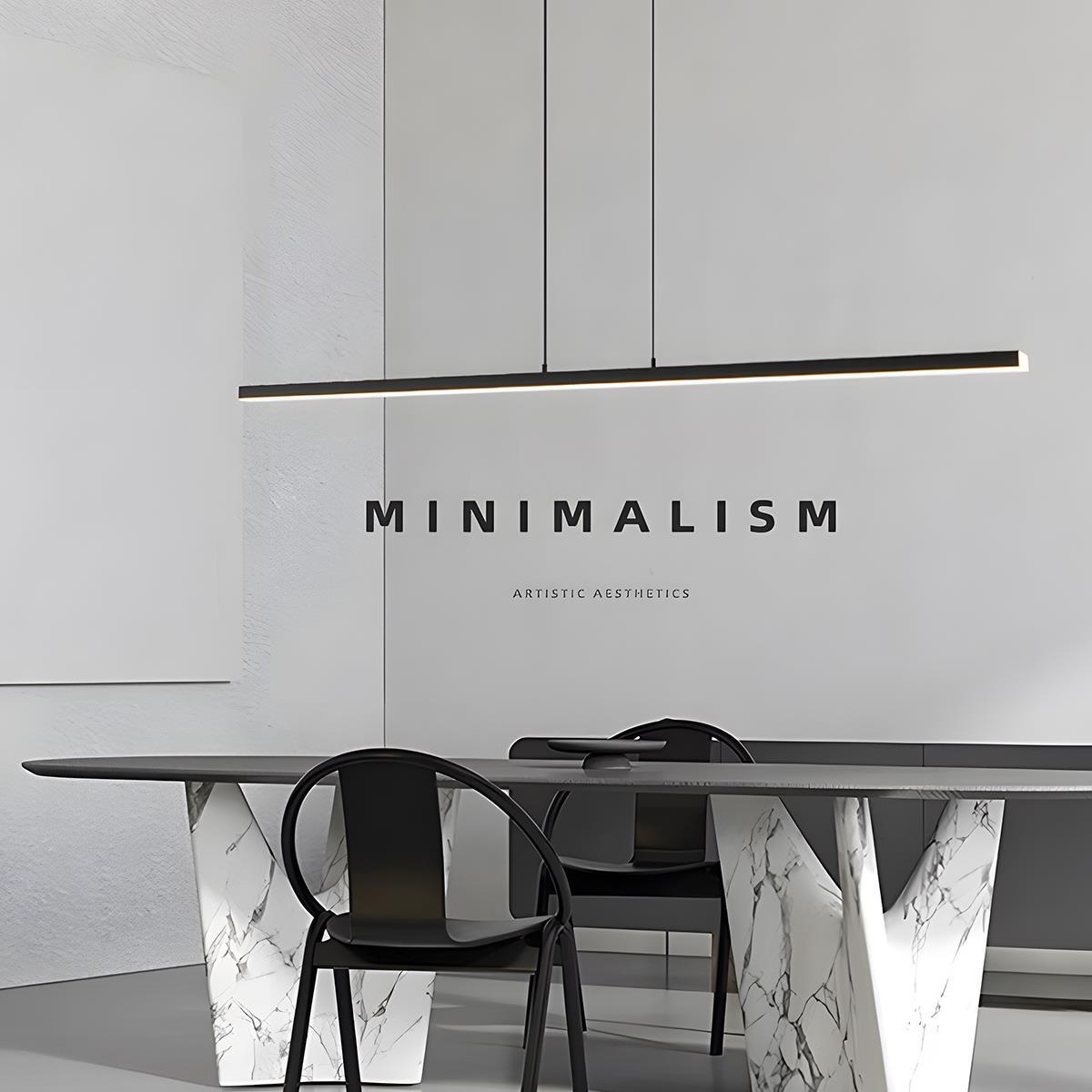Pendant Light Aluminum Black Adjustable LED 3 Light Settings Living Room Kitchen Dining Room Modern Scandinavian Design | Sansoti