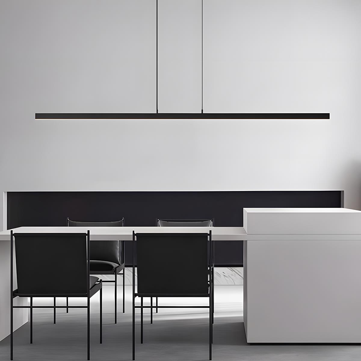Pendant Light Aluminum Black Adjustable LED 3 Light Settings Living Room Kitchen Dining Room Modern Scandinavian Design | Sansoti