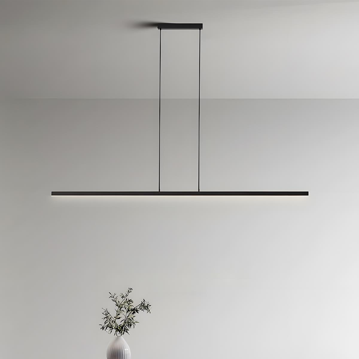 Pendant Light Aluminum Black Adjustable LED 3 Light Settings Living Room Kitchen Dining Room Modern Scandinavian Design | Sansoti