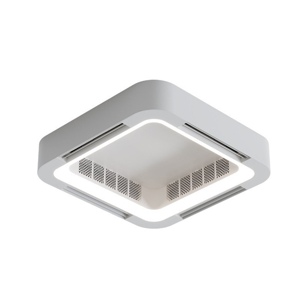 LED Ceiling Light with Fan, Dimmable, 45W, 4500lm, Remote Control, White, Modern, Minimalist, Living Room | Sansoti