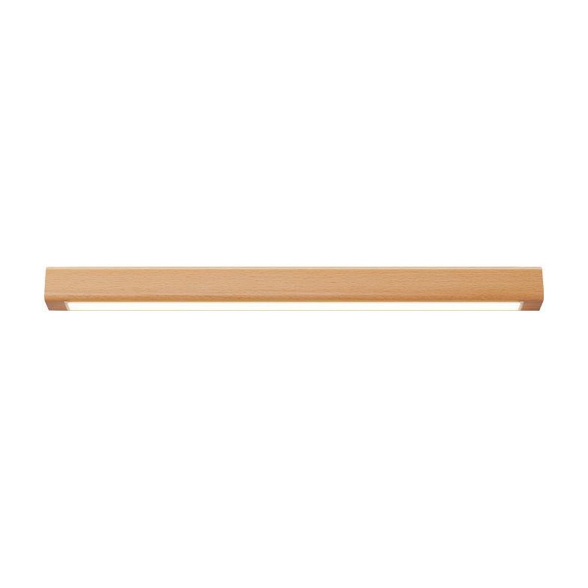 Applique murale LED en bois longue rectangulaire à intensité variable, éclairage haut-bas, design scandinave, intérieur moderne et chaleureux | Sansoti