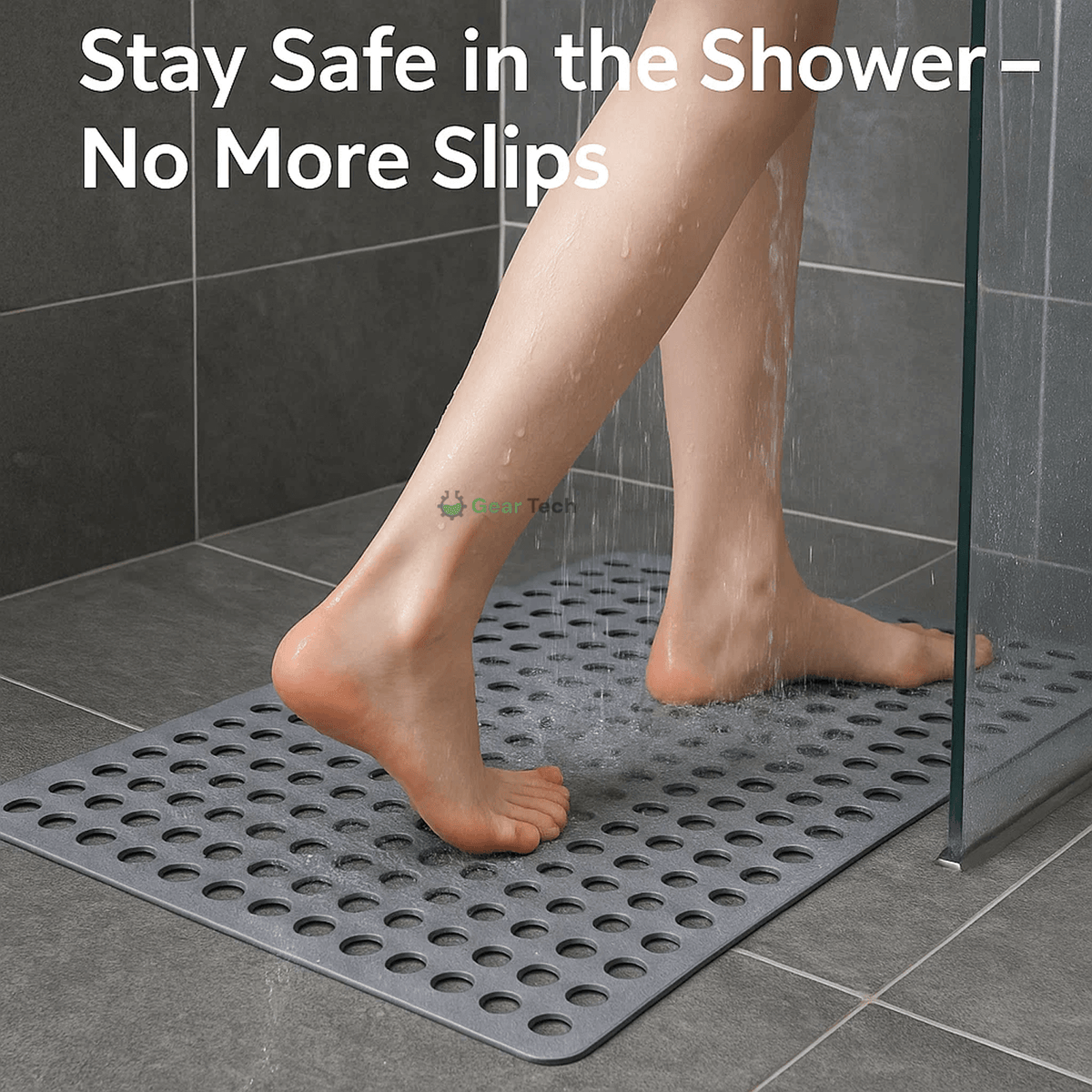 Antislip Douchmat met Zuignappen voor Veilige Badkamer 40x75cm Antibacterieel Schimmelwerend Badmat Douche | Sansoti