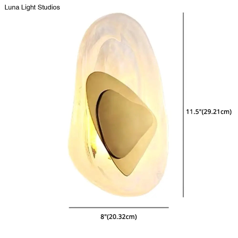 Glazen Wandlamp met Metalen Behuizing 28cm Dimbaar LED Verlichting voor Slaapkamer Woonkamer Sfeerverlichting | Sansoti