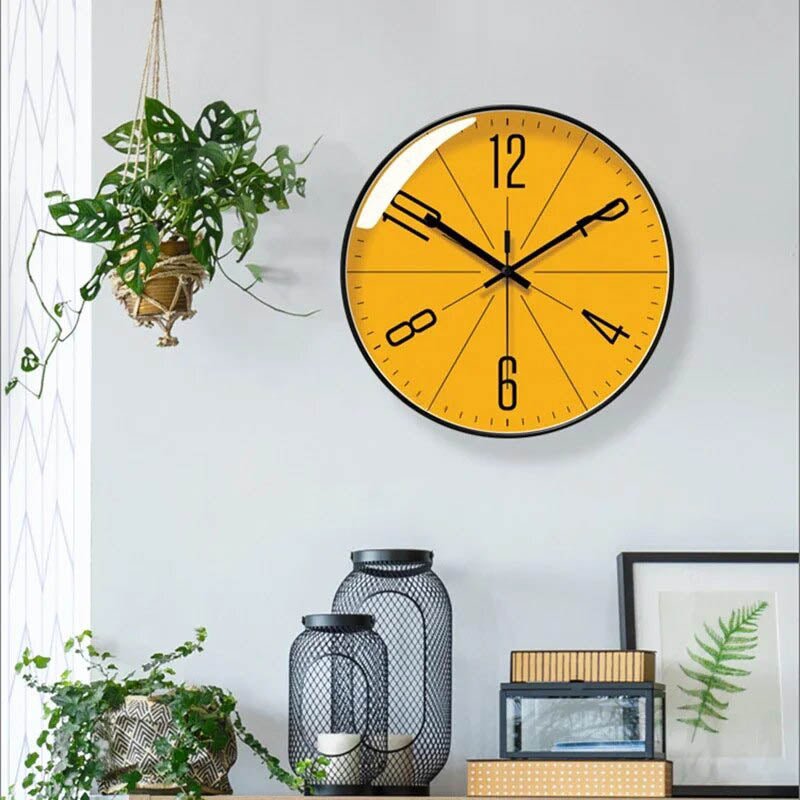 Wandklok Zwart 30cm Scandinavisch Minimalistisch Quartz Stil Uurwerk Woonkamer Keuken Kantoor Decoratie | Sansoti
