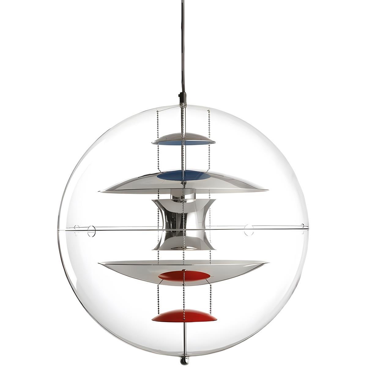 Suspension Boule Acrylique Or Transparent Salon Salle à Manger 7W LED Dimmable Planète Lampe Boule en Verre Cuisine Bar Lampe Design | Restfield