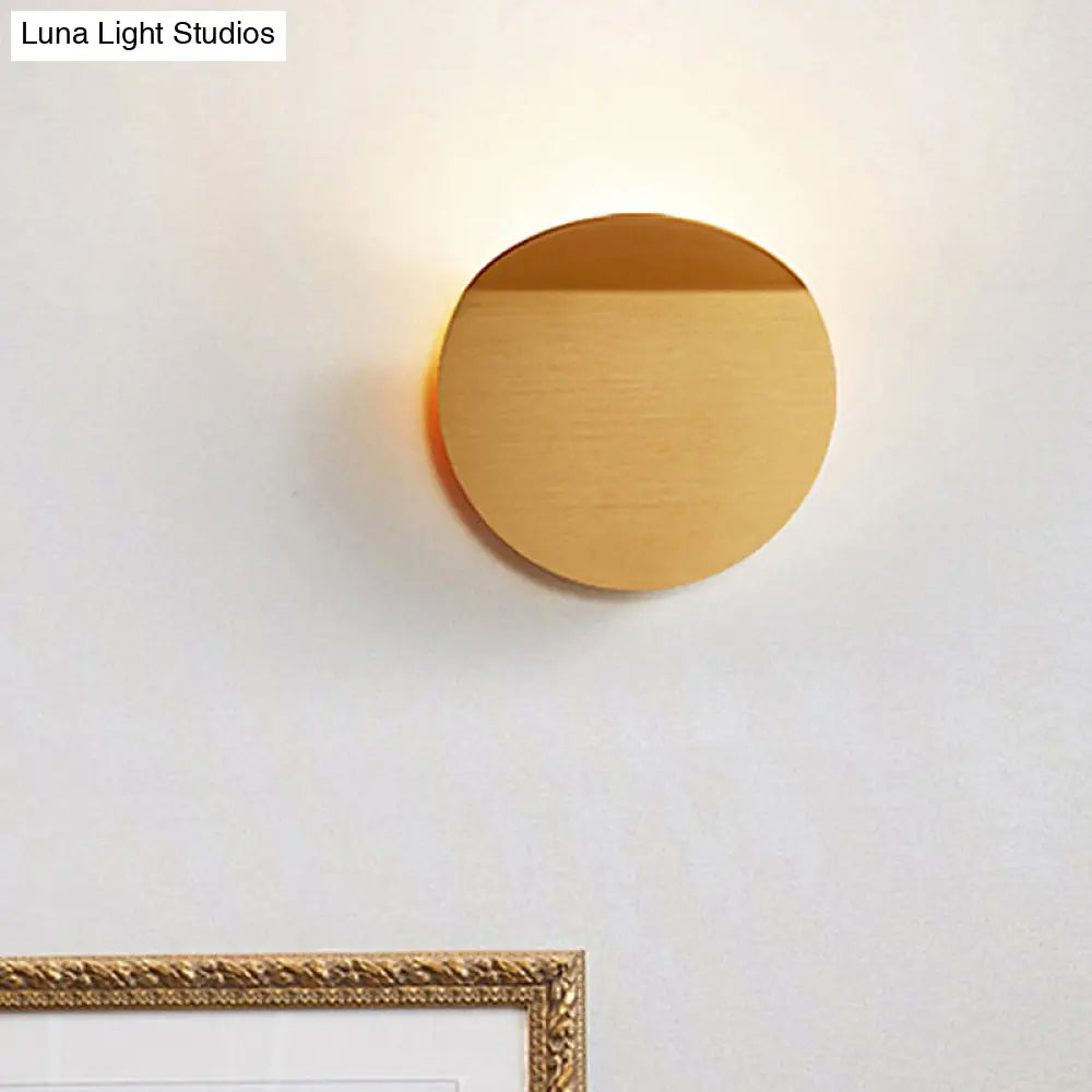 Applique murale ronde en métal, LED à intensité variable, blanc chaud, pour entrée, hall et couloir, design moderne scandinave, éclairage d’ambiance | Sansoti