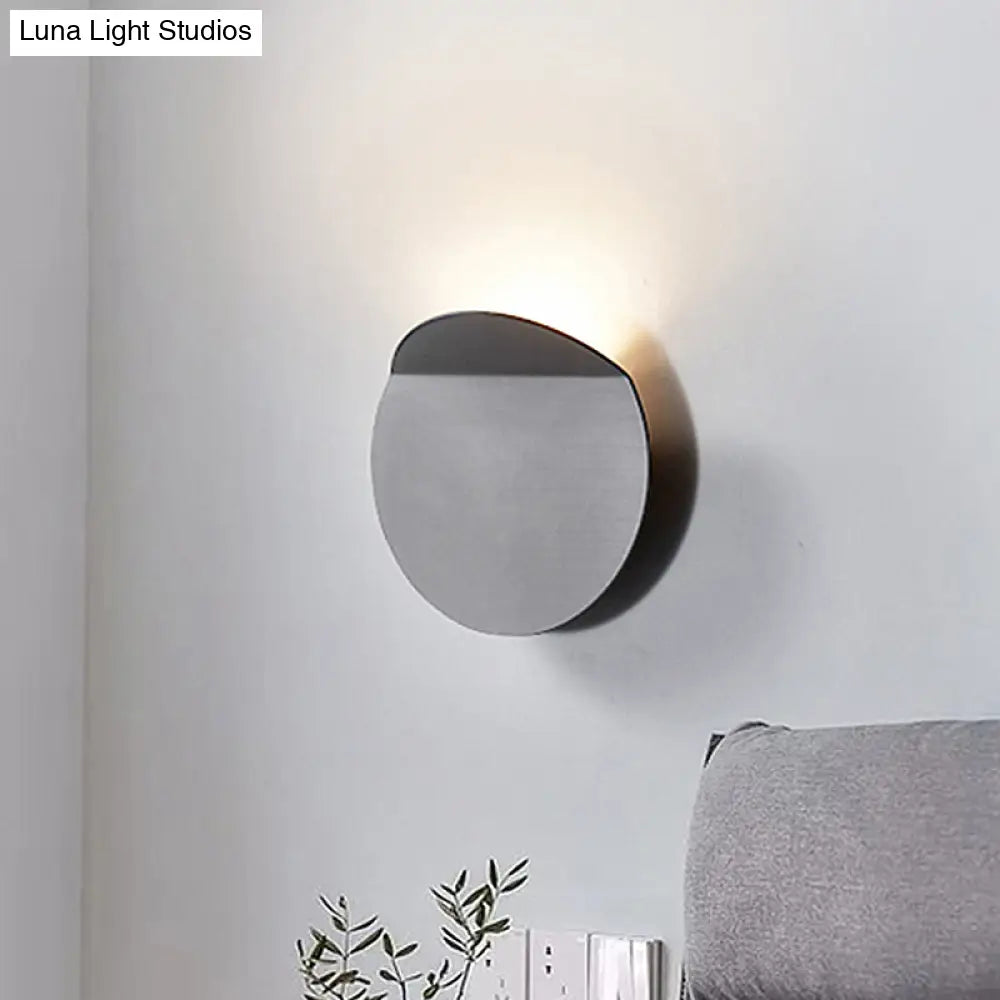 Applique murale ronde en métal, LED à intensité variable, blanc chaud, pour entrée, hall et couloir, design moderne scandinave, éclairage d’ambiance | Sansoti
