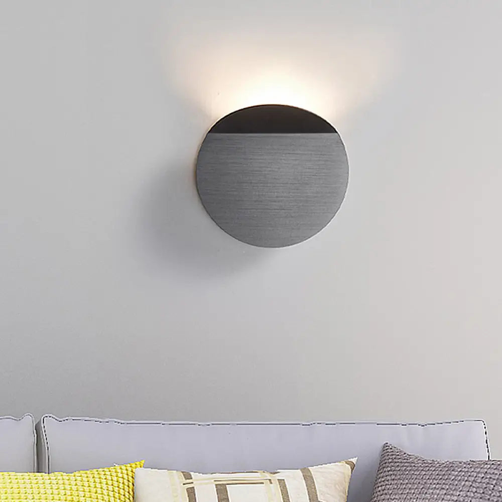 Applique murale ronde en métal, LED à intensité variable, blanc chaud, pour entrée, hall et couloir, design moderne scandinave, éclairage d’ambiance | Sansoti