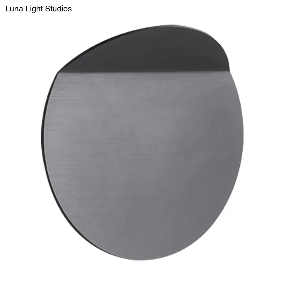 Applique murale ronde en métal, LED à intensité variable, blanc chaud, pour entrée, hall et couloir, design moderne scandinave, éclairage d’ambiance | Sansoti