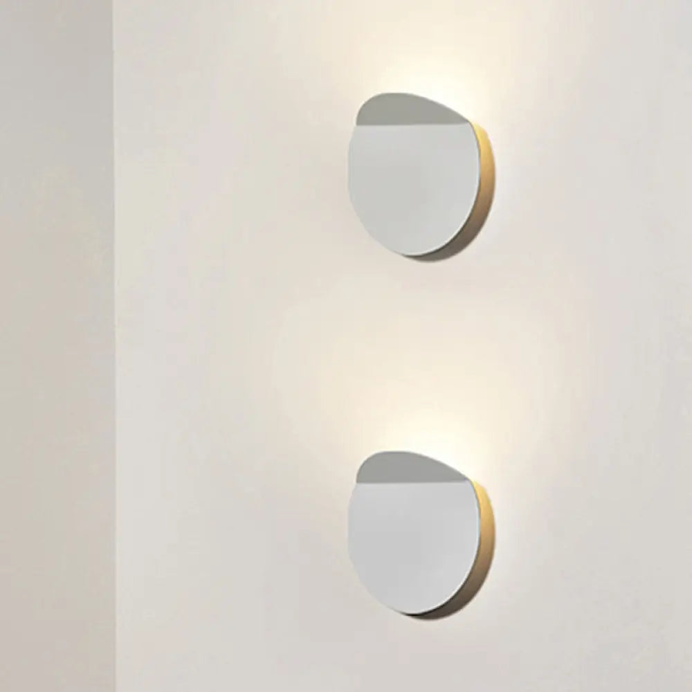 Applique murale ronde en métal, LED à intensité variable, blanc chaud, pour entrée, hall et couloir, design moderne scandinave, éclairage d’ambiance | Sansoti