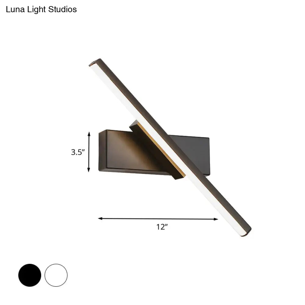 Lineare LED-Wandleuchte mit Acryl-Lichtstreifen für moderne Innenräume, Schwarz oder Weiß, stimmungsvolles Lichtdesign | Sansoti