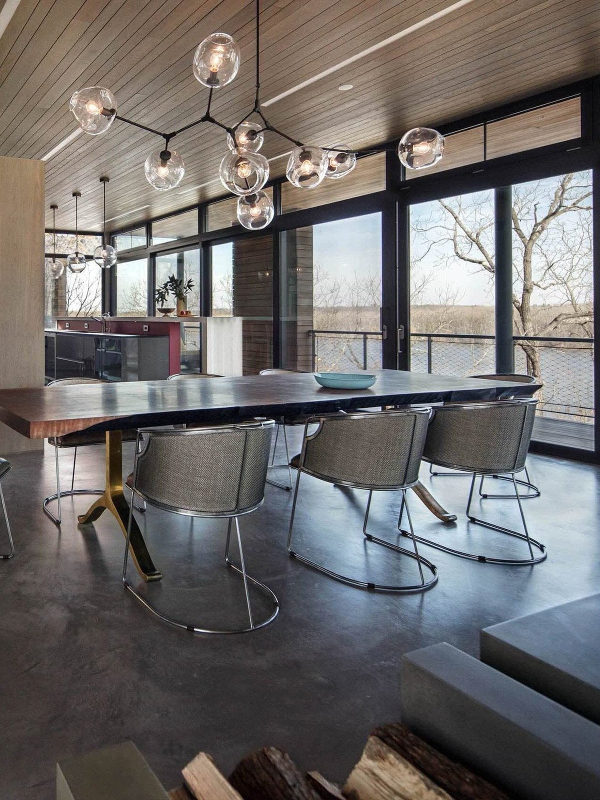 Glazen Kroonluchter met Vertakkingen Messing Zwart Amber Grijs Keuken Eetkamer Dimbaar LED Design Hanglamp | Sansoti